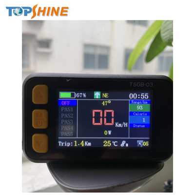 Velocímetro de protocolo geral para bicicleta elétrica GPS Display LCD com sistema Bluetooth RFID