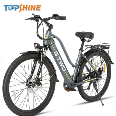 bicicleta elétrica da cidade das senhoras de 500W 48V com o alto-falante estéreo removível de GPS da bateria de lítio