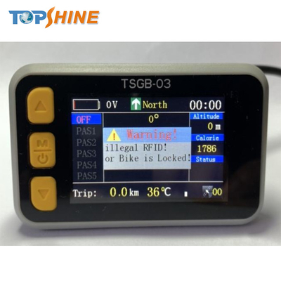 Visor LCD colorido 4G E-Bike GPS Rastreador de veículo com identificação inteligente do piloto