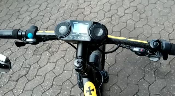 Velocímetro elétrico recarregável da bicicleta do computador sem fio portátil da bicicleta com MP3