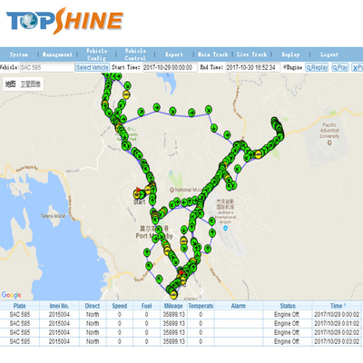 Melhoria do rastreador GPS de gerenciamento da cadeia de suprimentos com ID de motorista opcional e software de rastreamento gratuito